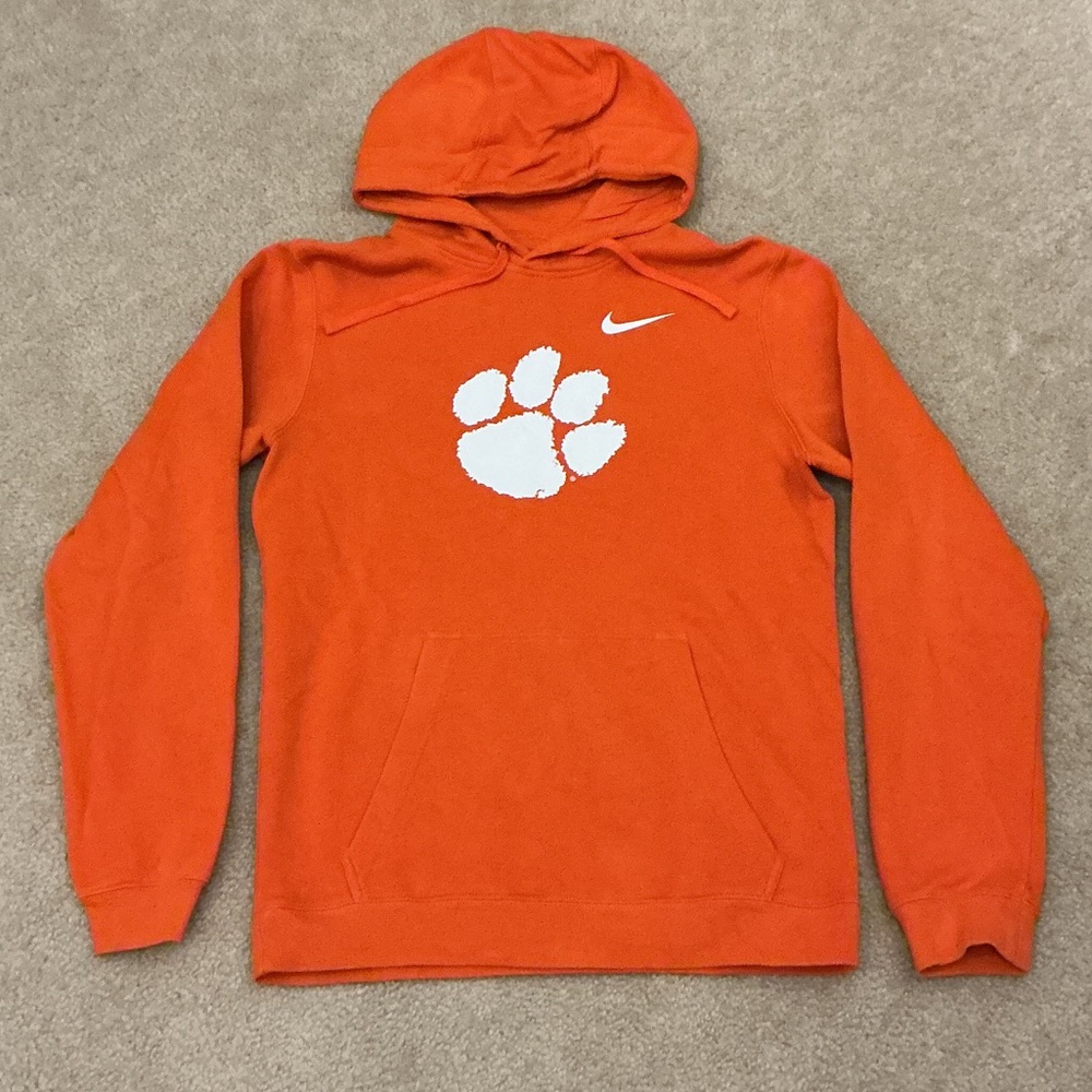 Nike Clemson Men’s Pullover Hoodie with Paw Logo - Size S